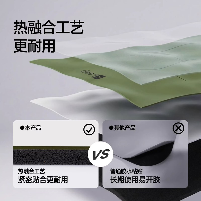 Keep抗菌瑜伽垫专业防滑pu天然橡胶健身家用男女减震隔音健身垫