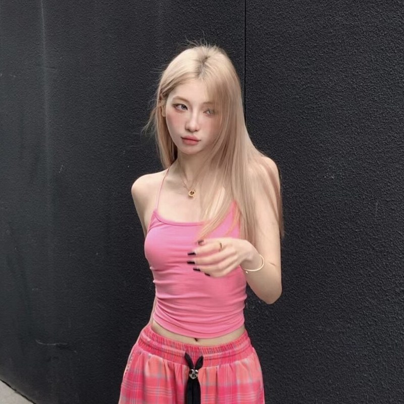 女士夏季碎花V领吊带连衣裙收腰显瘦长裙